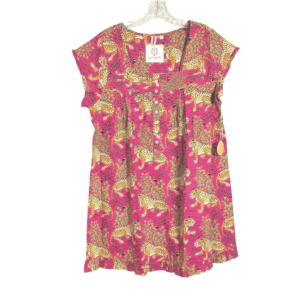 Printfresh Pink and Gold Mini Dress